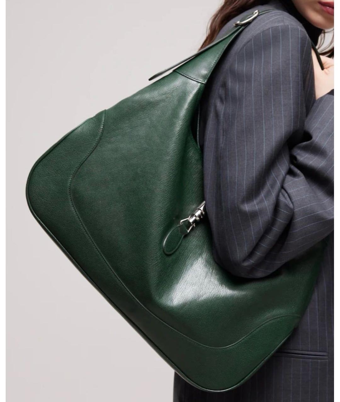 GUCCI Зеленая кожаная сумка через плечо, фото 3