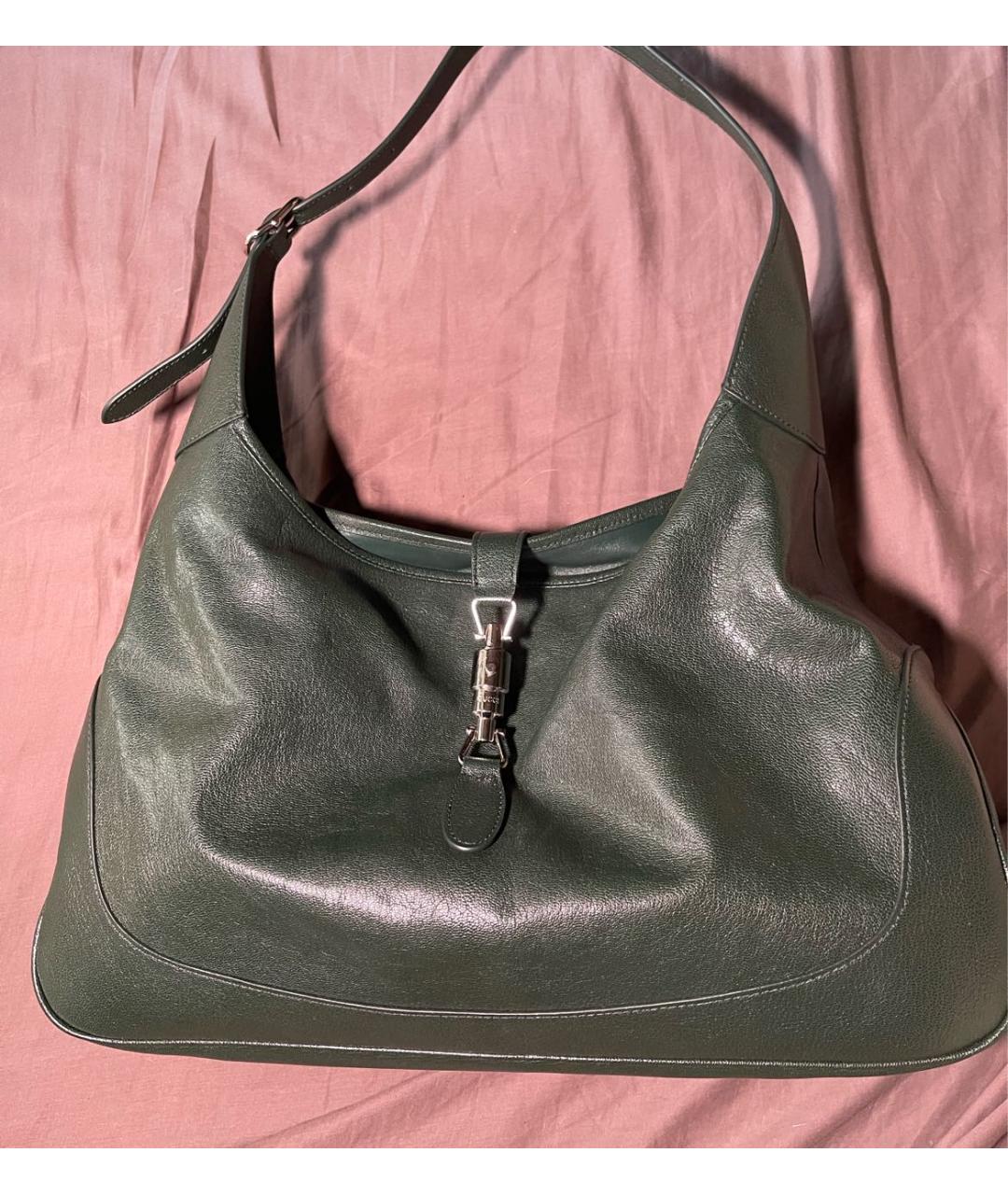 GUCCI Зеленая кожаная сумка через плечо, фото 2
