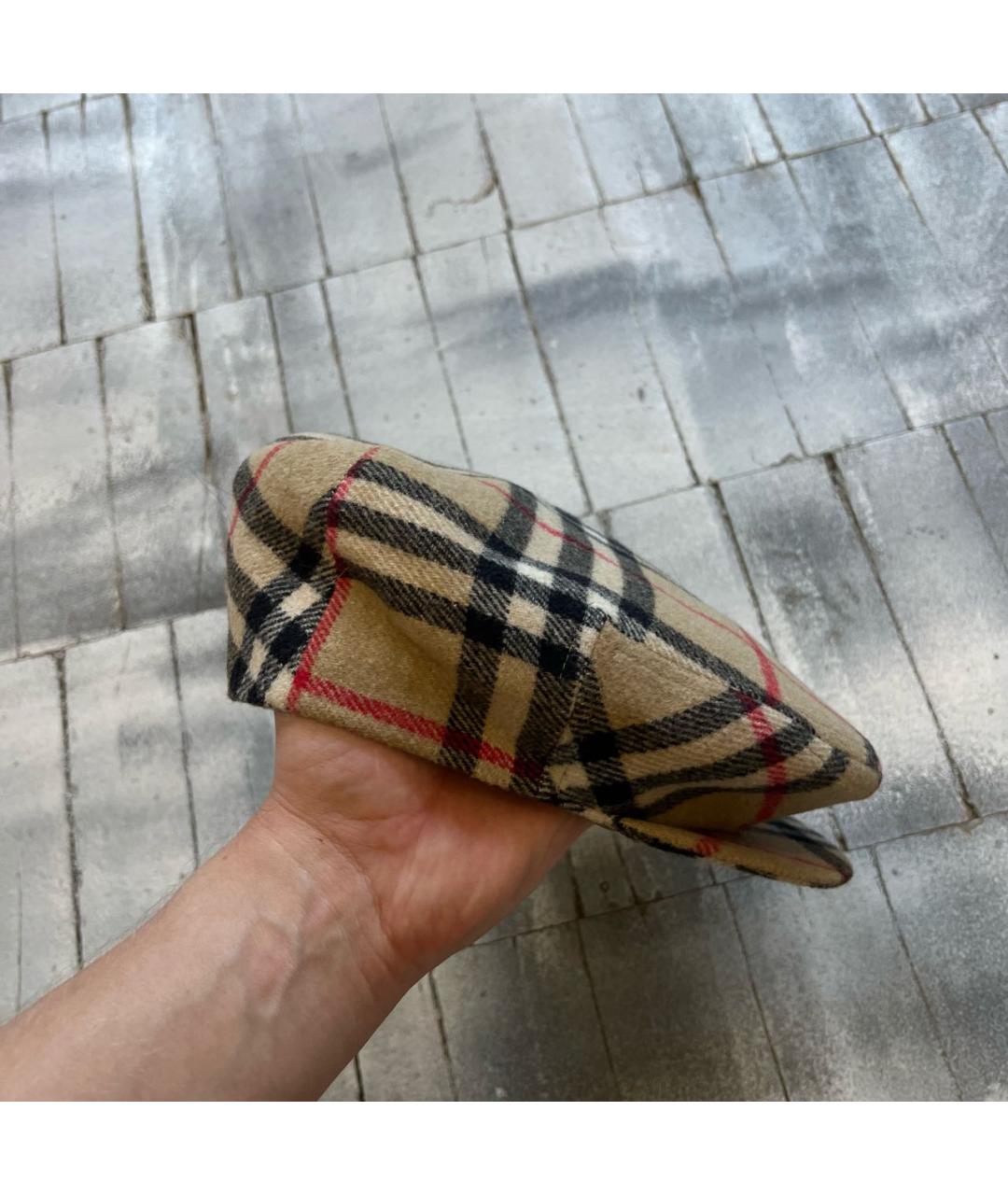 BURBERRY Бежевая шерстяная кепка, фото 6