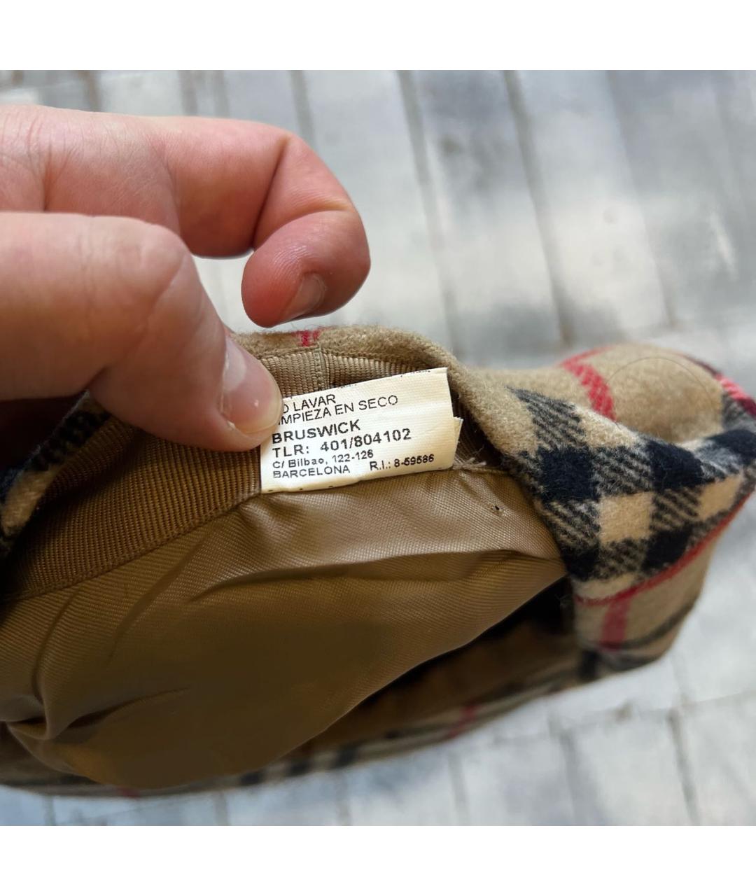 BURBERRY Бежевая шерстяная кепка, фото 5