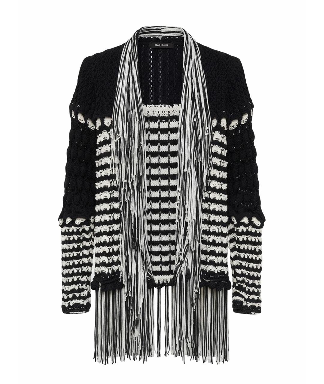 BALMAIN Черный вискозный кардиган, фото 1