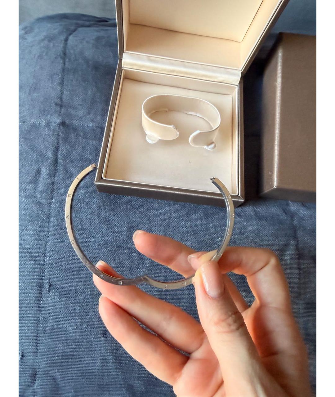 BVLGARI Серебряный браслет из белого золота, фото 8