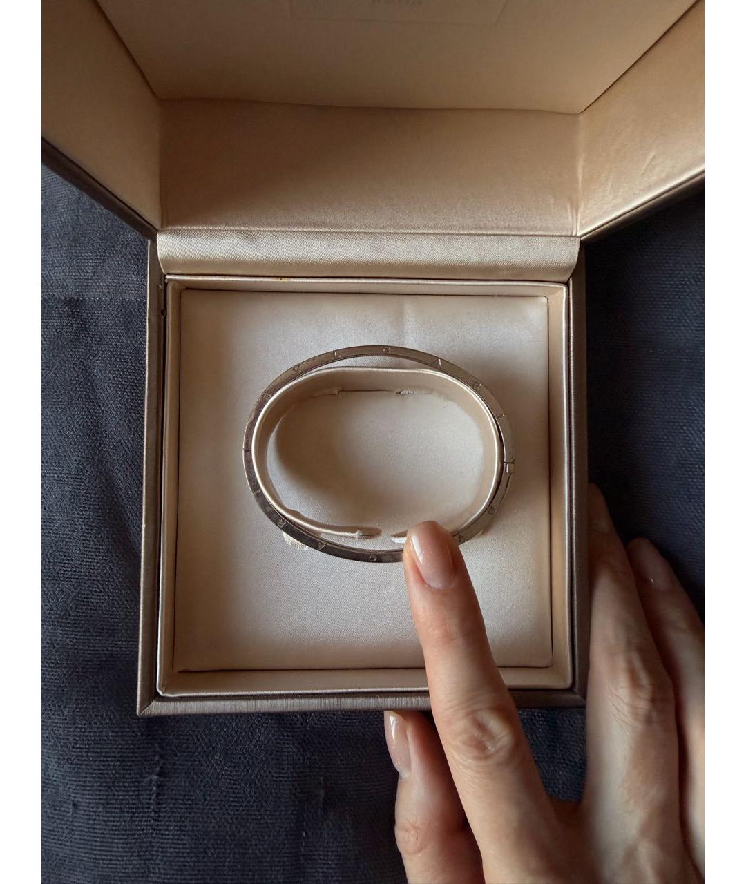BVLGARI Серебряный браслет из белого золота, фото 3