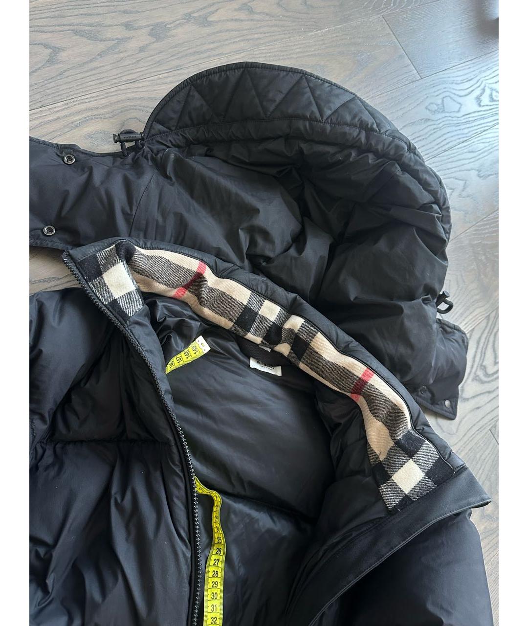 BURBERRY Черный нейлоновый пуховик, фото 4
