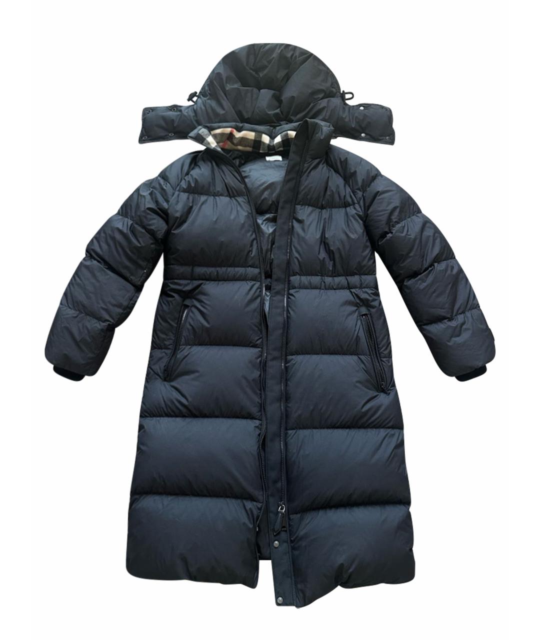 BURBERRY Черный нейлоновый пуховик, фото 1