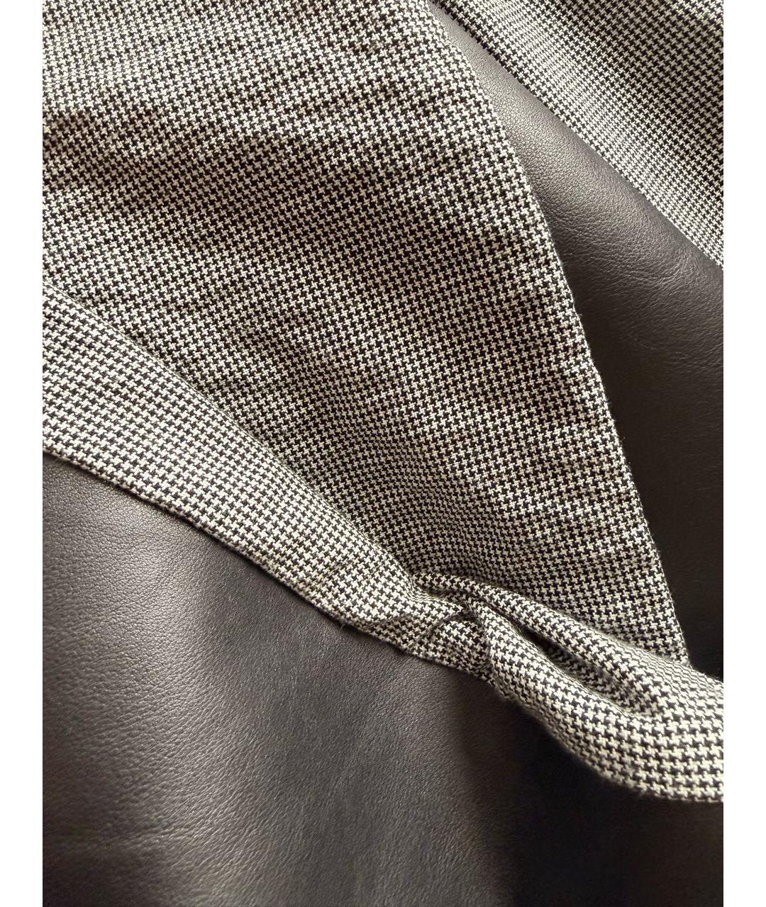 LOEWE Черная кожаная юбка макси, фото 4