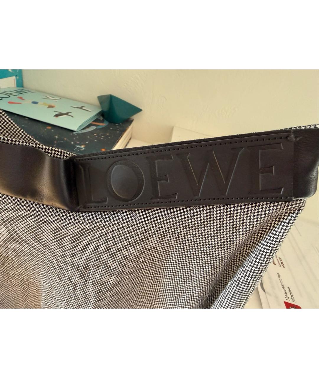 LOEWE Черная кожаная юбка макси, фото 6