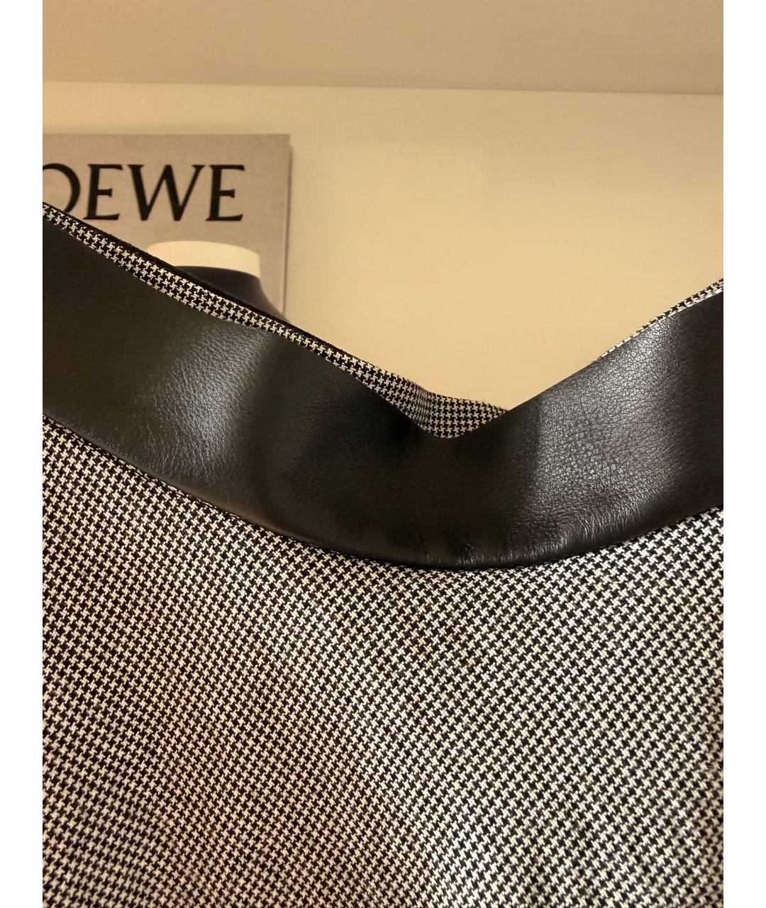 LOEWE Черная кожаная юбка макси, фото 5