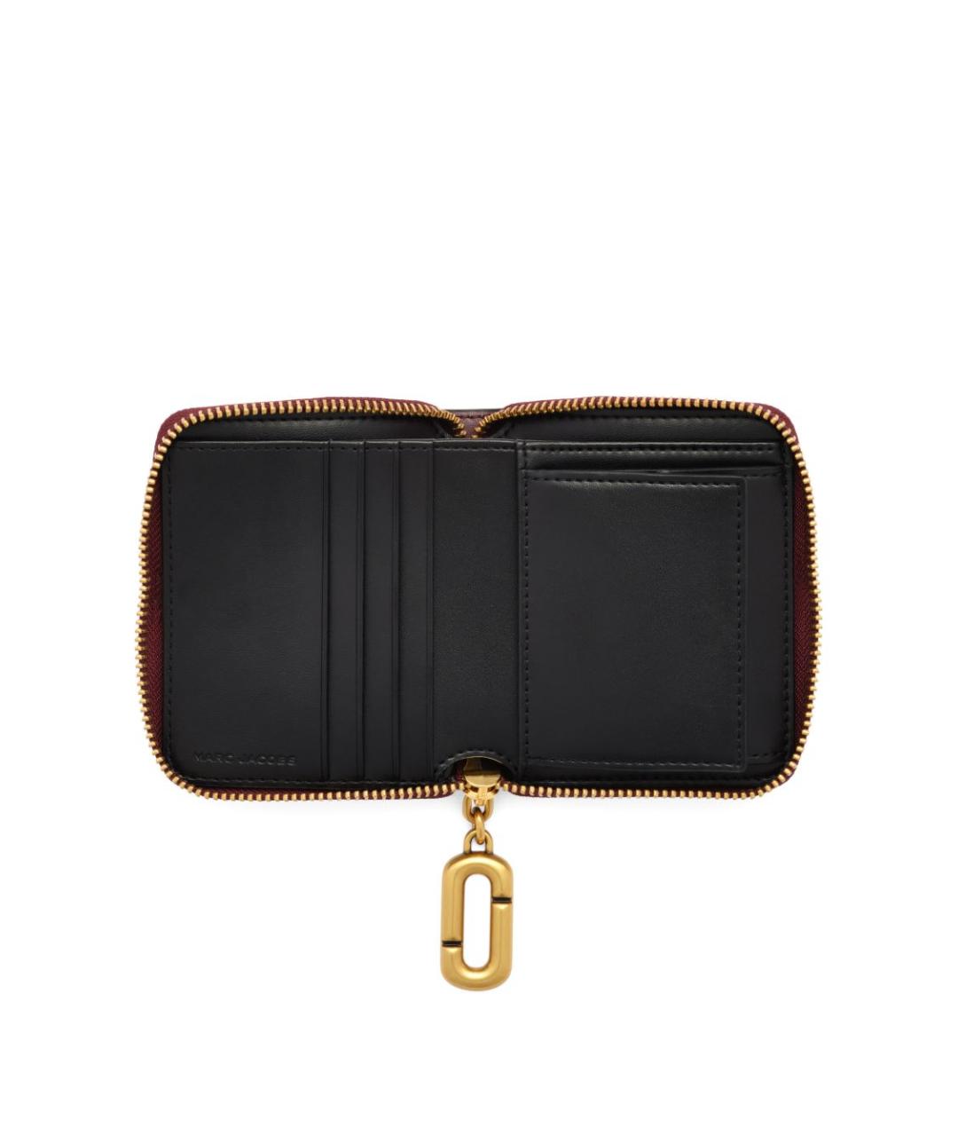 MARC JACOBS Бордовый кожаный кошелек, фото 2
