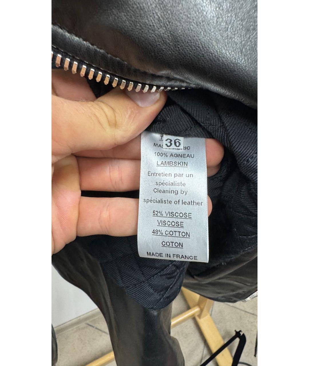 BALMAIN Черная кожаная куртка, фото 5