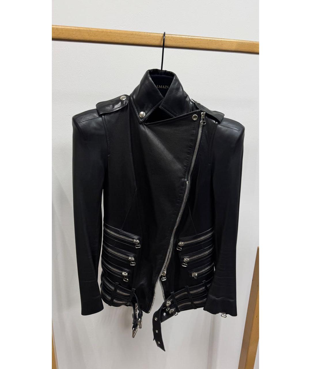 BALMAIN Черная кожаная куртка, фото 6