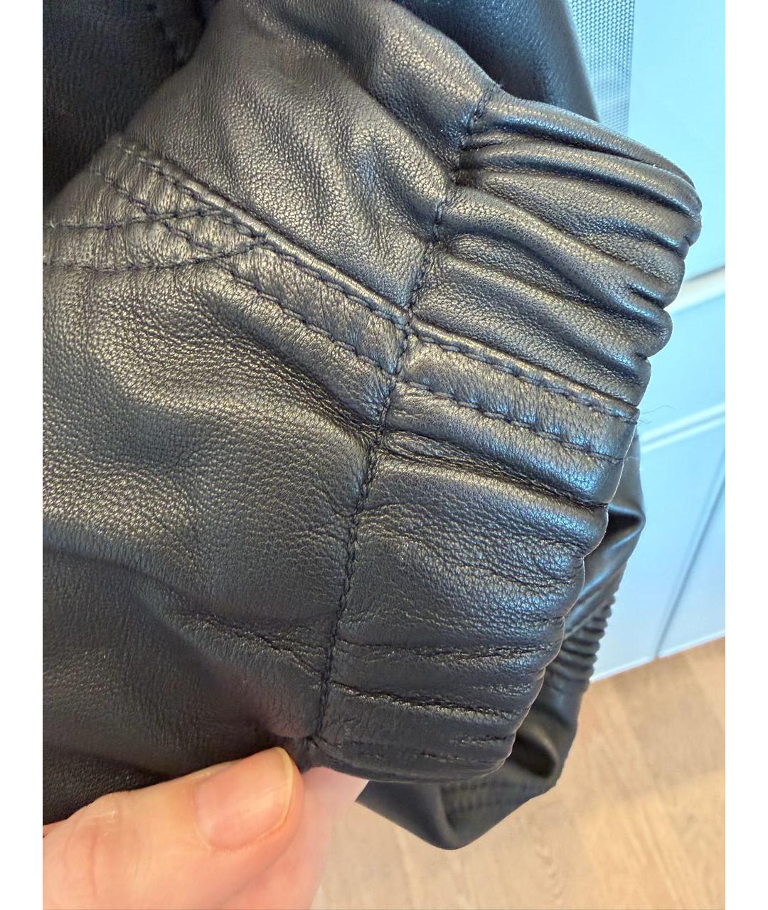 ZADIG & VOLTAIRE Черная кожаная куртка, фото 4