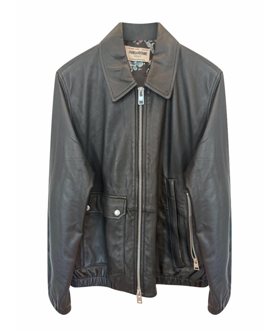 ZADIG & VOLTAIRE Черная кожаная куртка, фото 1
