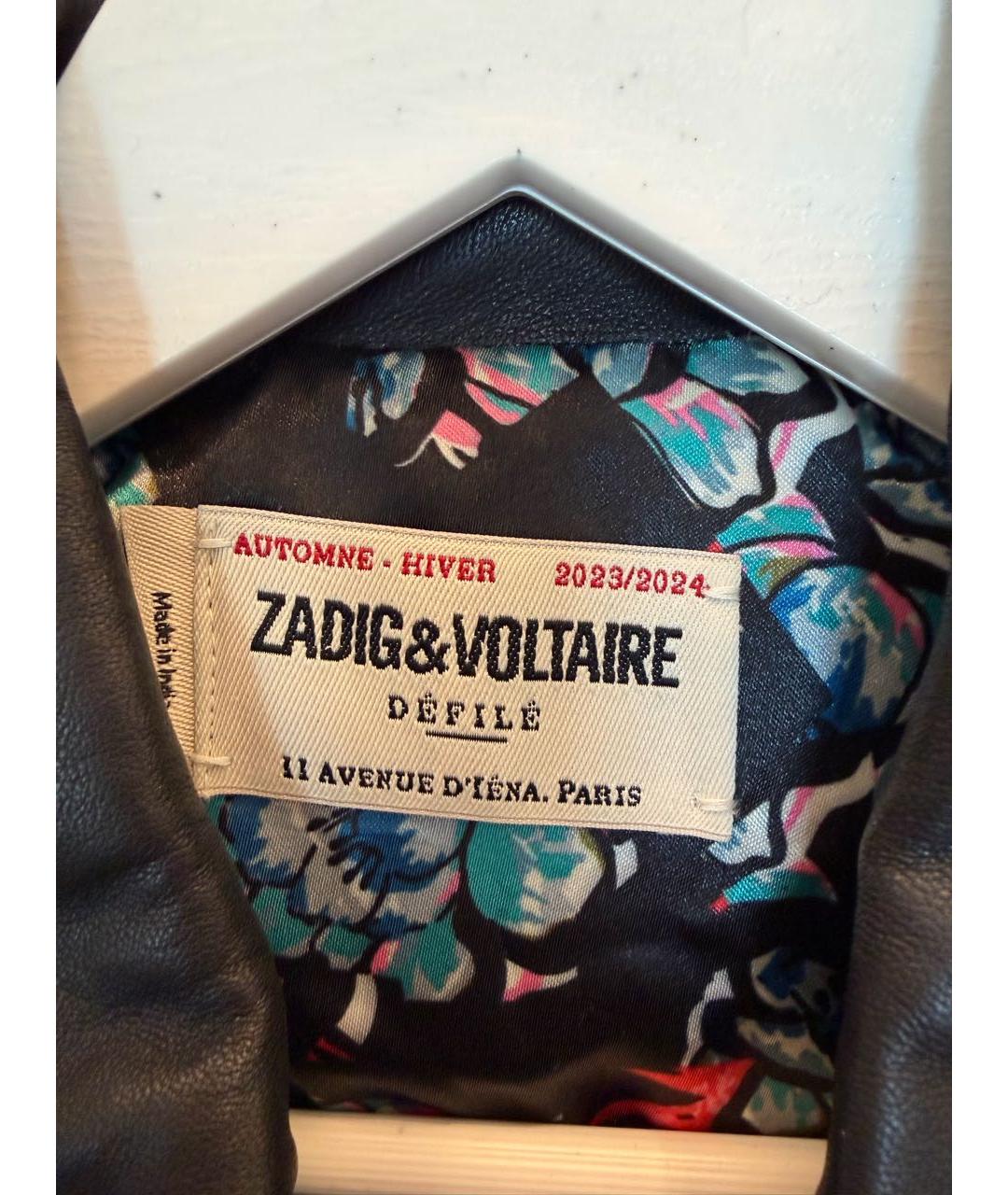 ZADIG & VOLTAIRE Черная кожаная куртка, фото 3