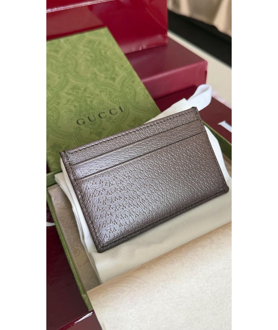 GUCCI Коричневый кожаный кардхолдер, фото 4