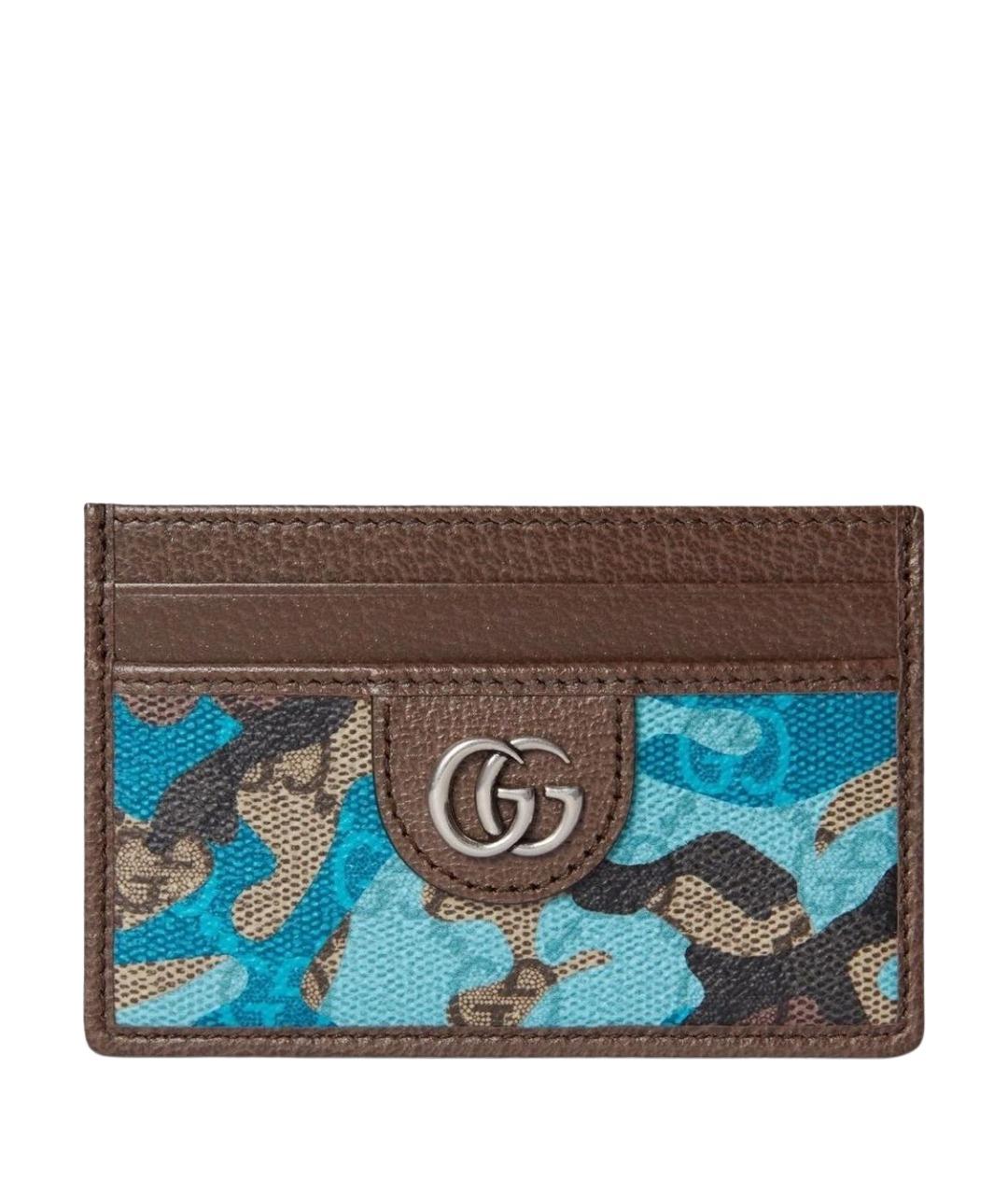 GUCCI Коричневый кожаный кардхолдер, фото 1