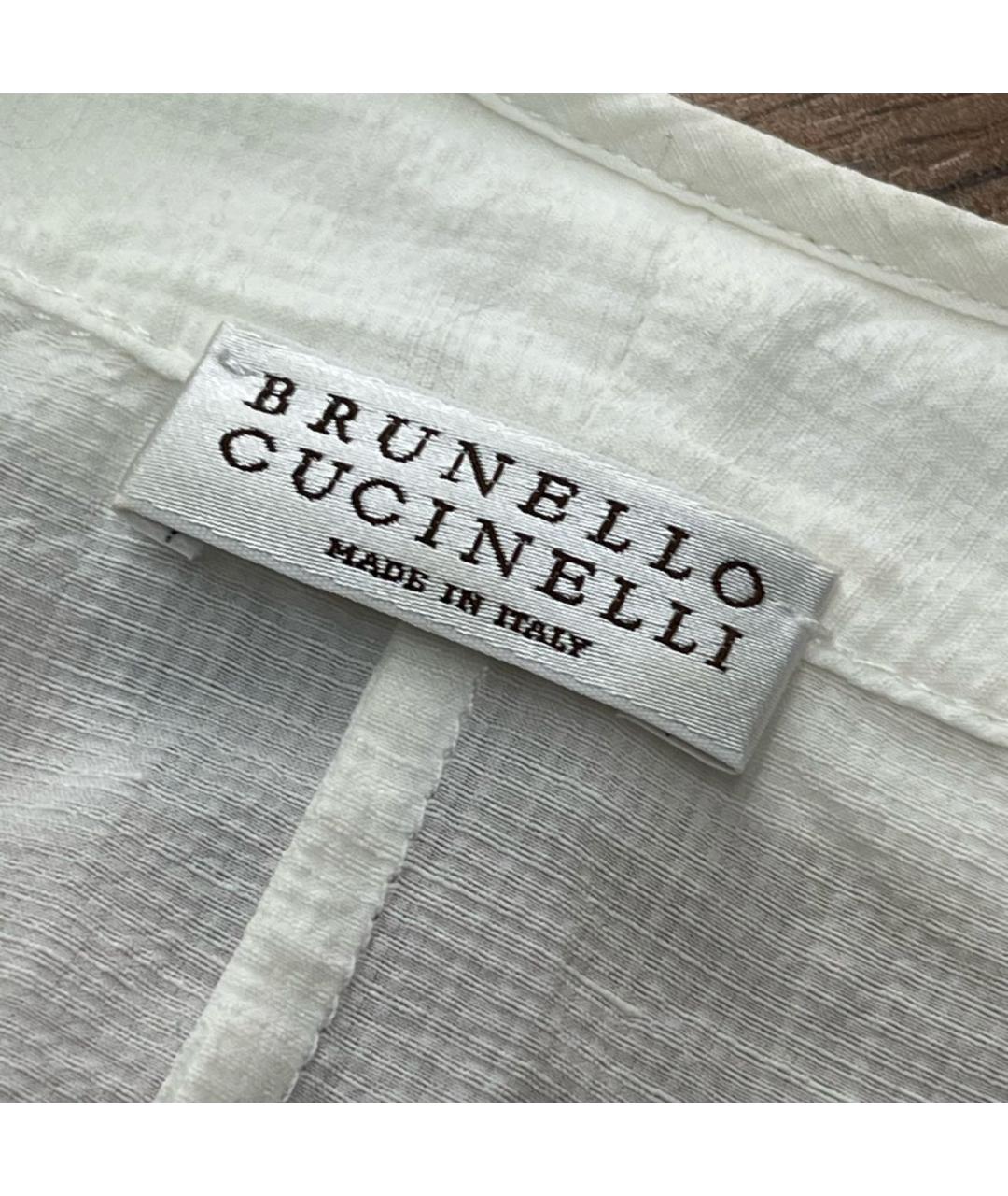 BRUNELLO CUCINELLI Белый хлопковый жакет/пиджак, фото 7