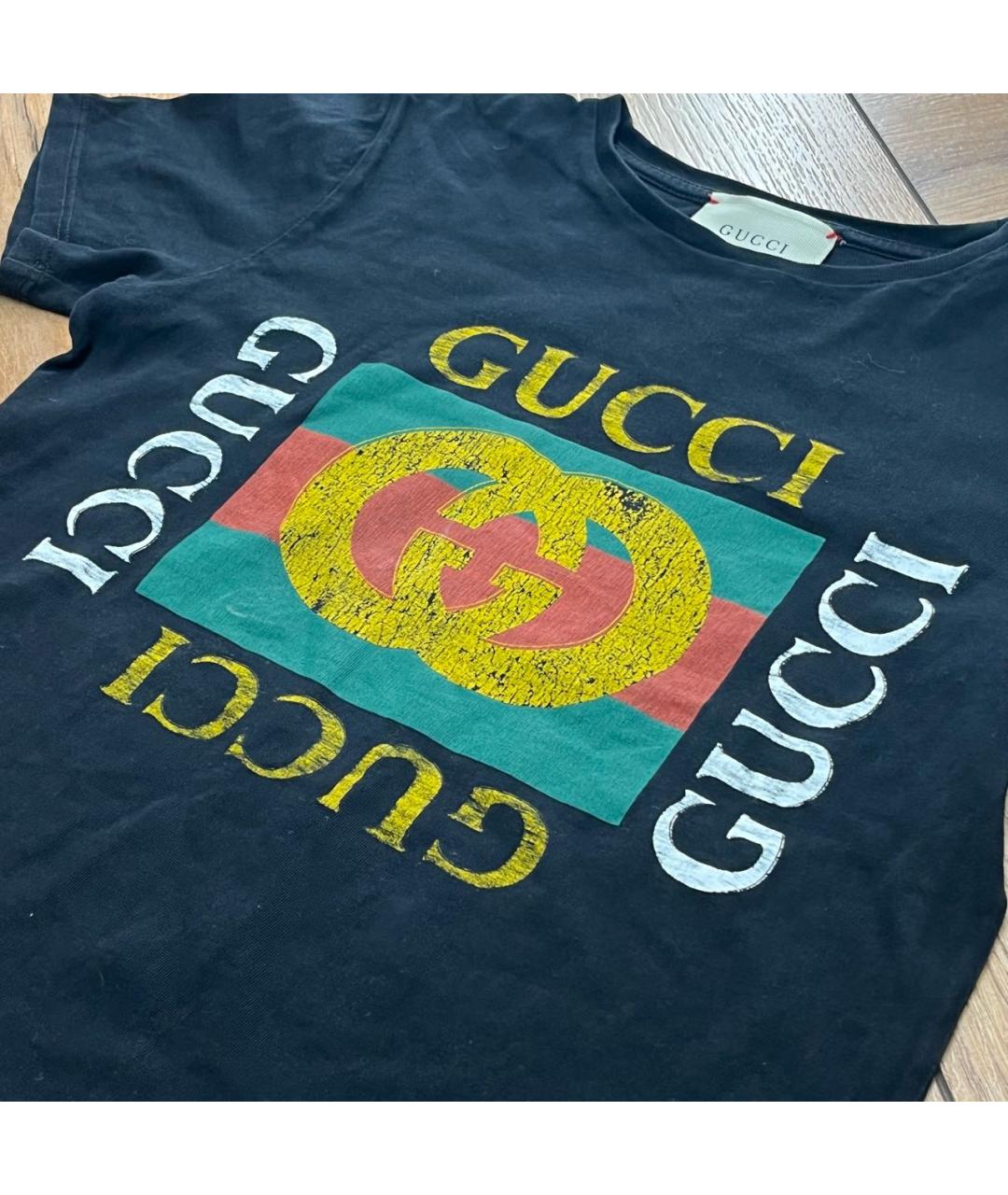 GUCCI Черный детская футболка / топ, фото 2