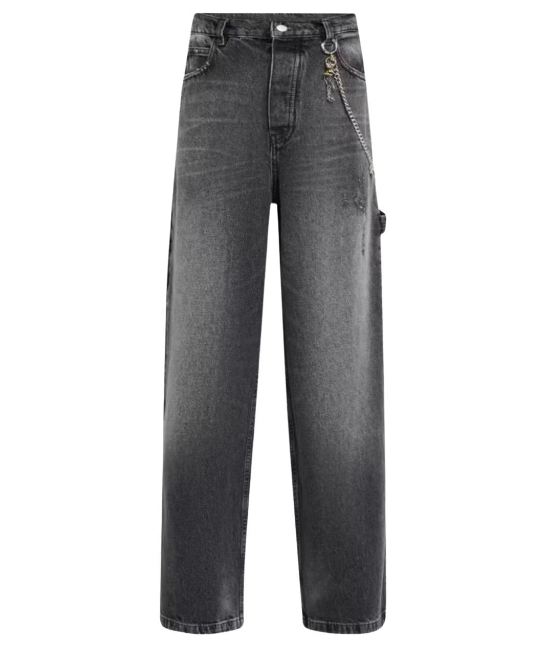MARC JACOBS Антрацитовые хлопковые прямые джинсы, фото 1
