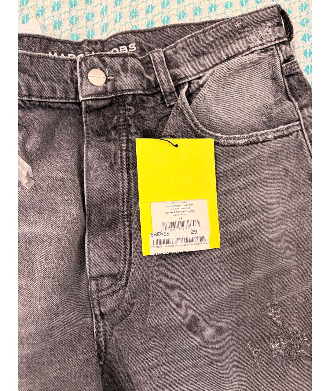 MARC JACOBS Антрацитовые хлопковые прямые джинсы, фото 3