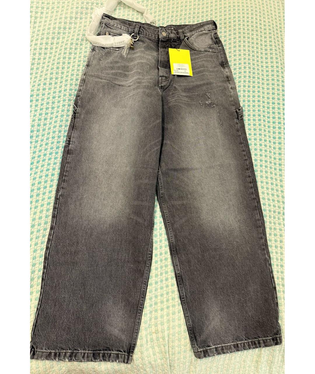 MARC JACOBS Антрацитовые хлопковые прямые джинсы, фото 2
