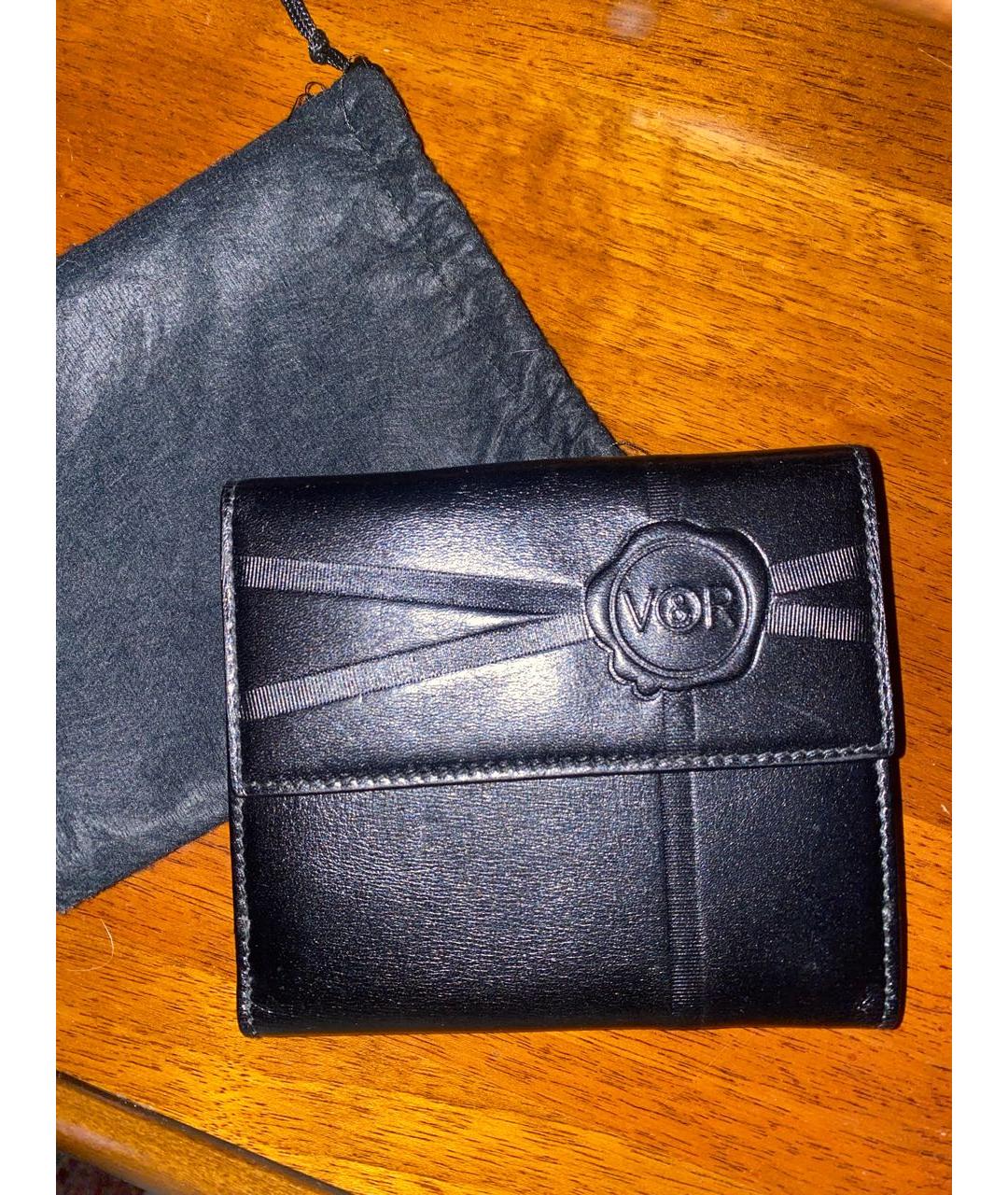VICTOR AND ROLF Черный кожаный кошелек, фото 6