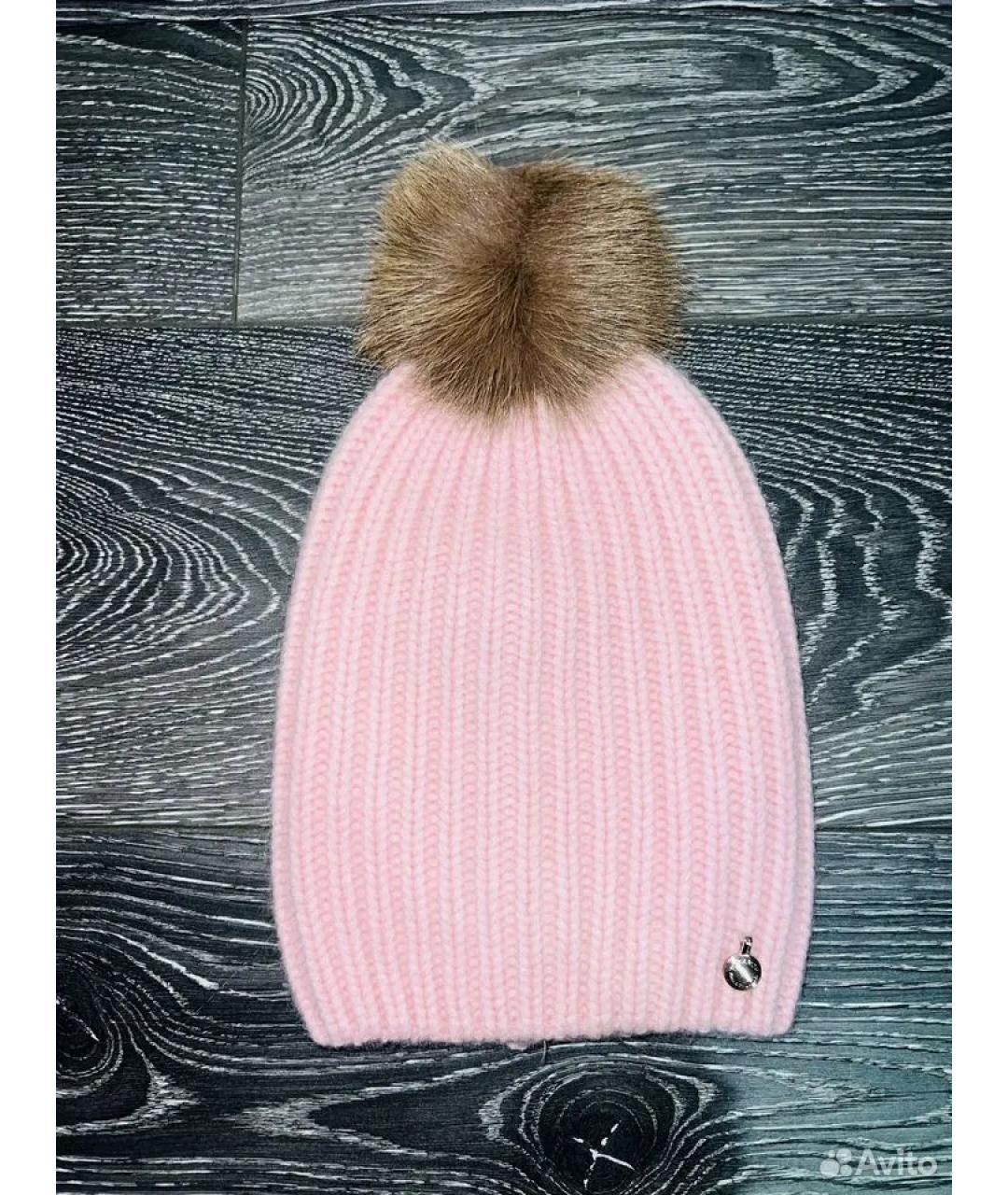 WOOLRICH Розовая кашемировая шапка, фото 3