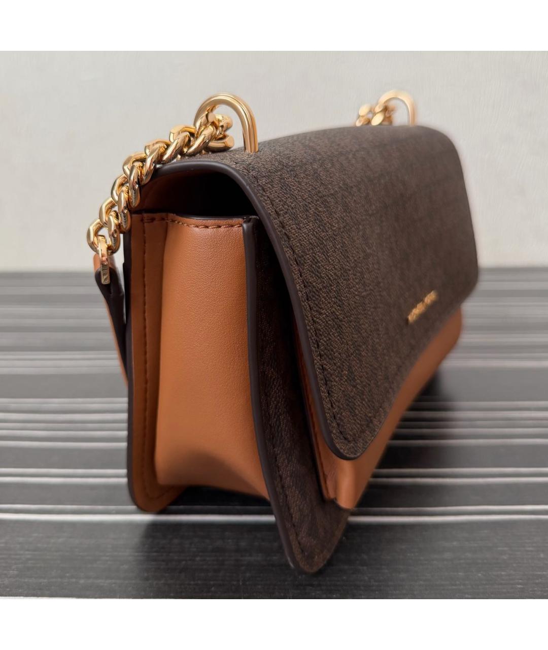 MICHAEL KORS Коричневая сумка через плечо из кожи аллигатора, фото 2