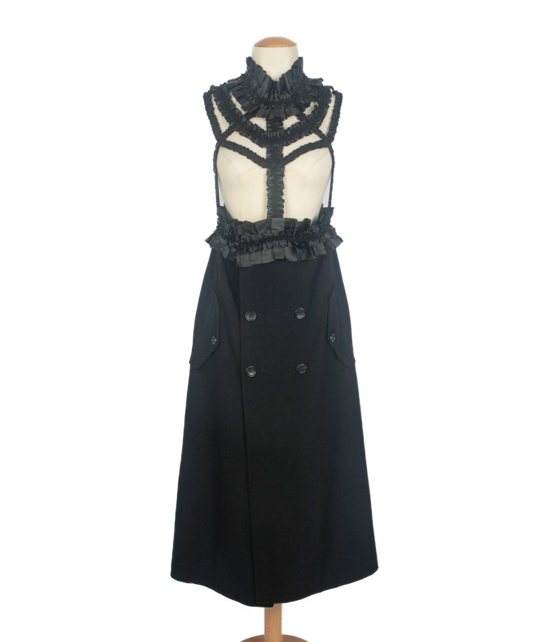 COMME DES GARÇONS Черное шерстяное вечернее платье, фото 9