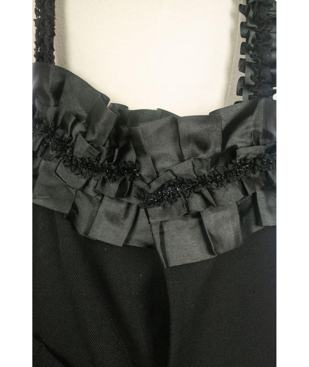 COMME DES GARÇONS Черное шерстяное вечернее платье, фото 4