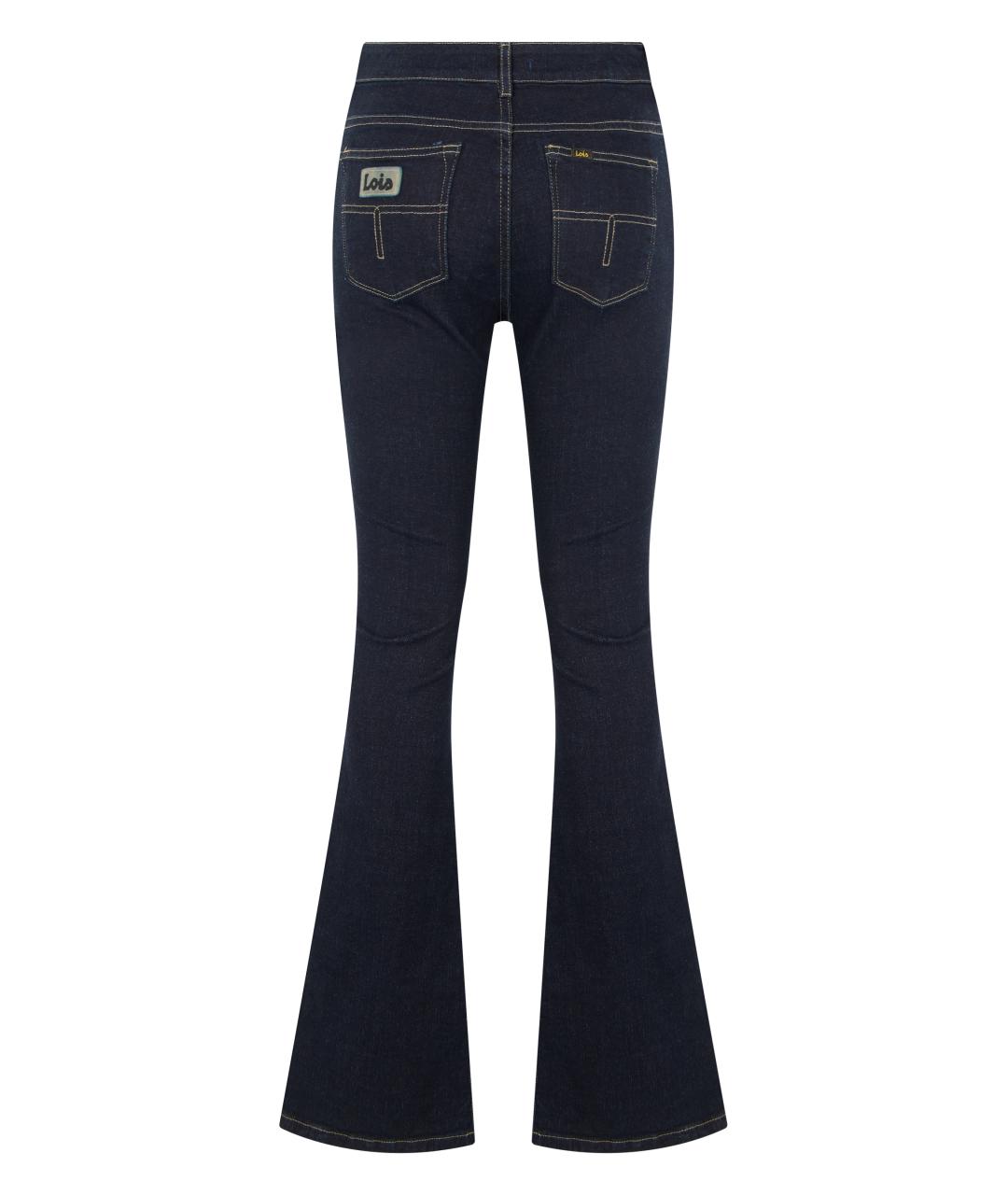 LOIS JEANS Синие хлопковые джинсы клеш, фото 2