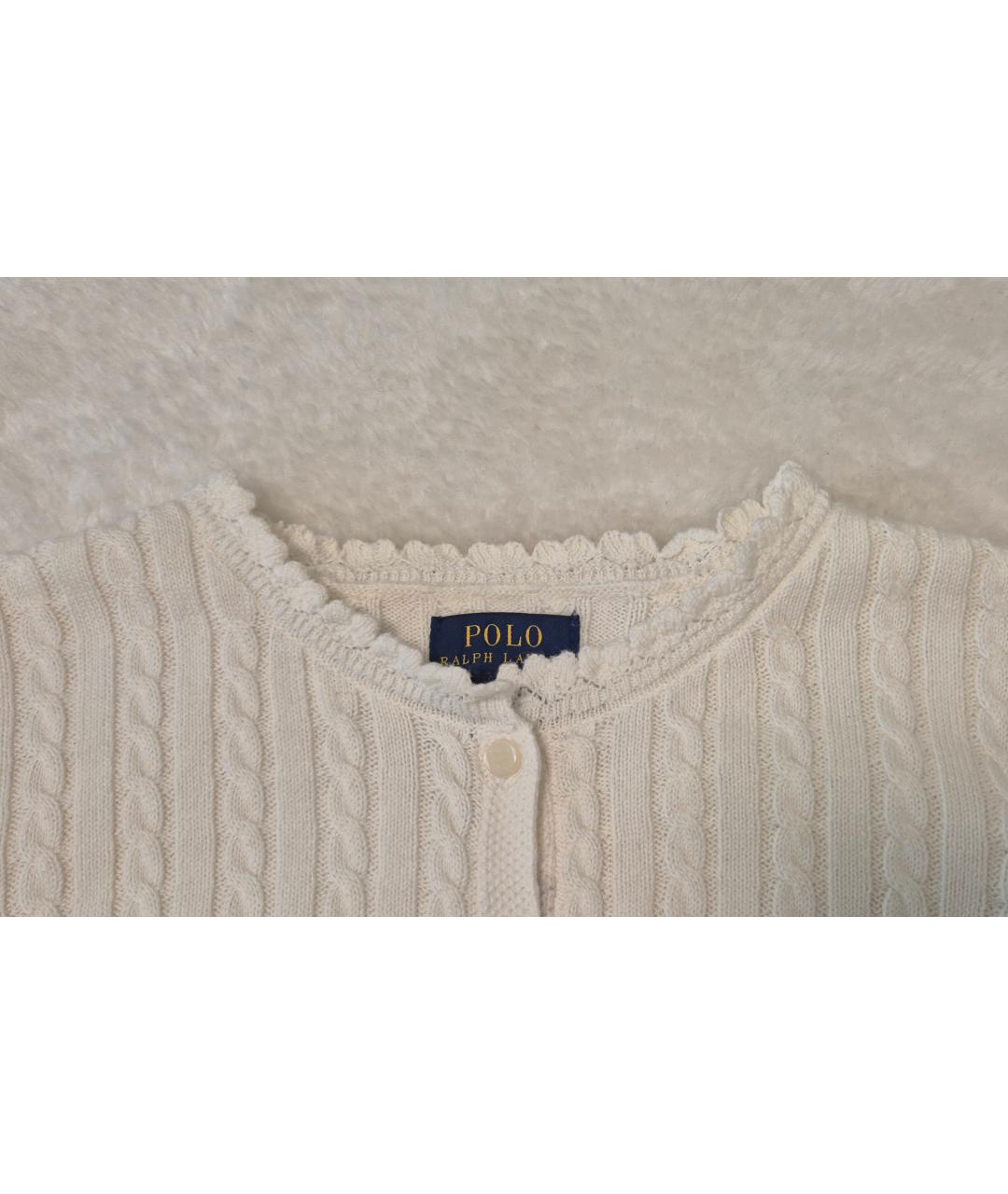 POLO RALPH LAUREN Белый хлопковый кардиган, фото 6