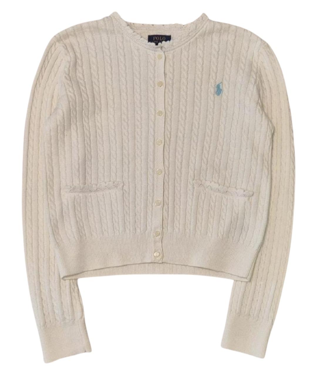 POLO RALPH LAUREN Белый хлопковый кардиган, фото 1