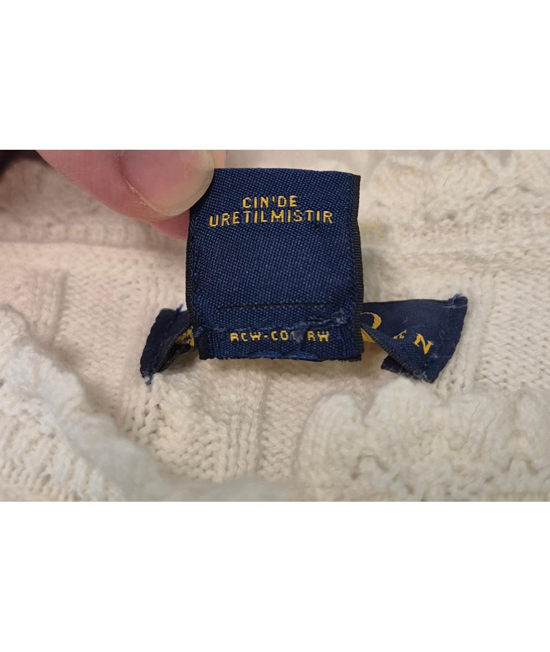 POLO RALPH LAUREN Белый хлопковый кардиган, фото 3