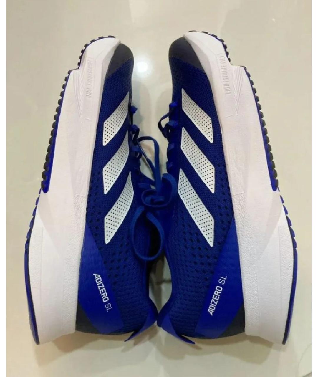 ADIDAS Темно-синие текстильные кроссовки, фото 5