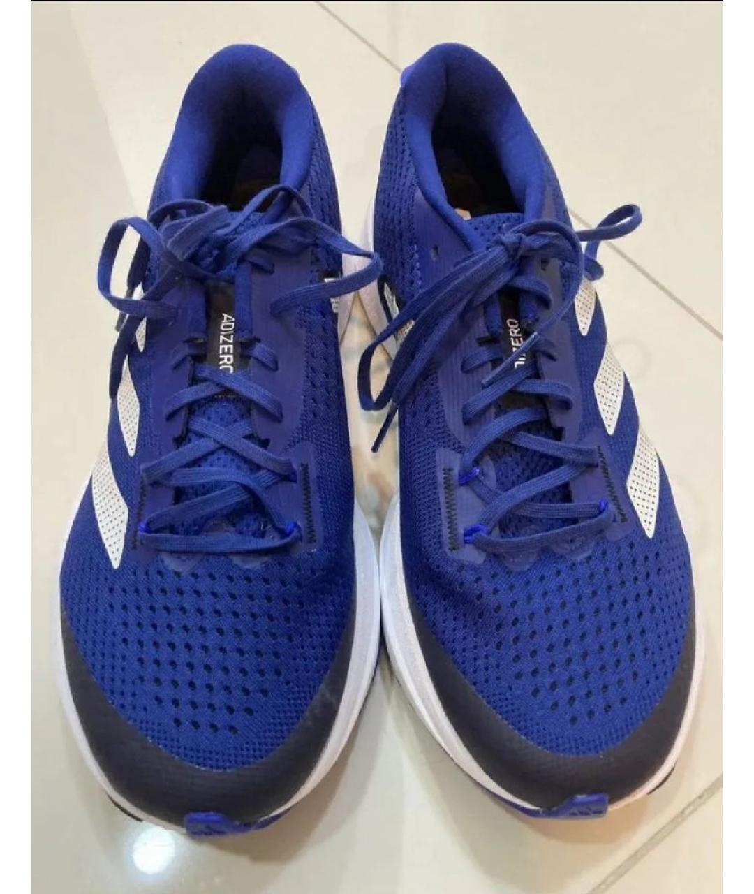 ADIDAS Темно-синие текстильные кроссовки, фото 2