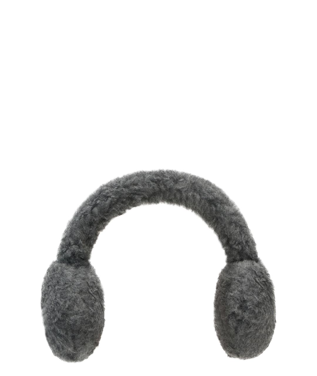 MAX MARA Серые шерстяные наушники, фото 1