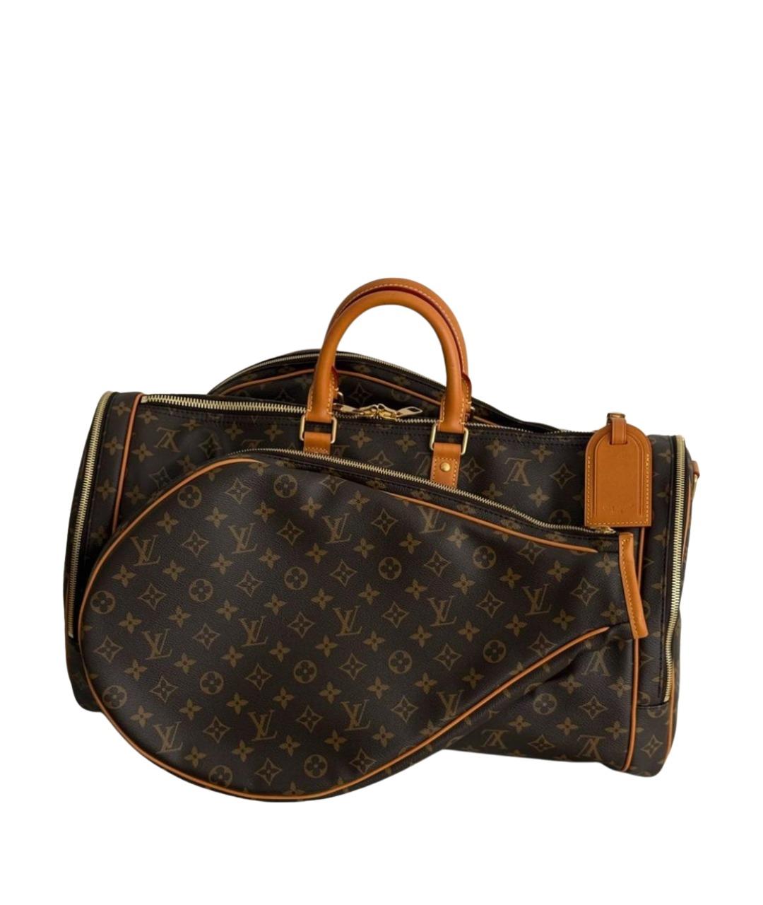 LOUIS VUITTON Коричневая дорожная/спортивная сумка из канвы, фото 1