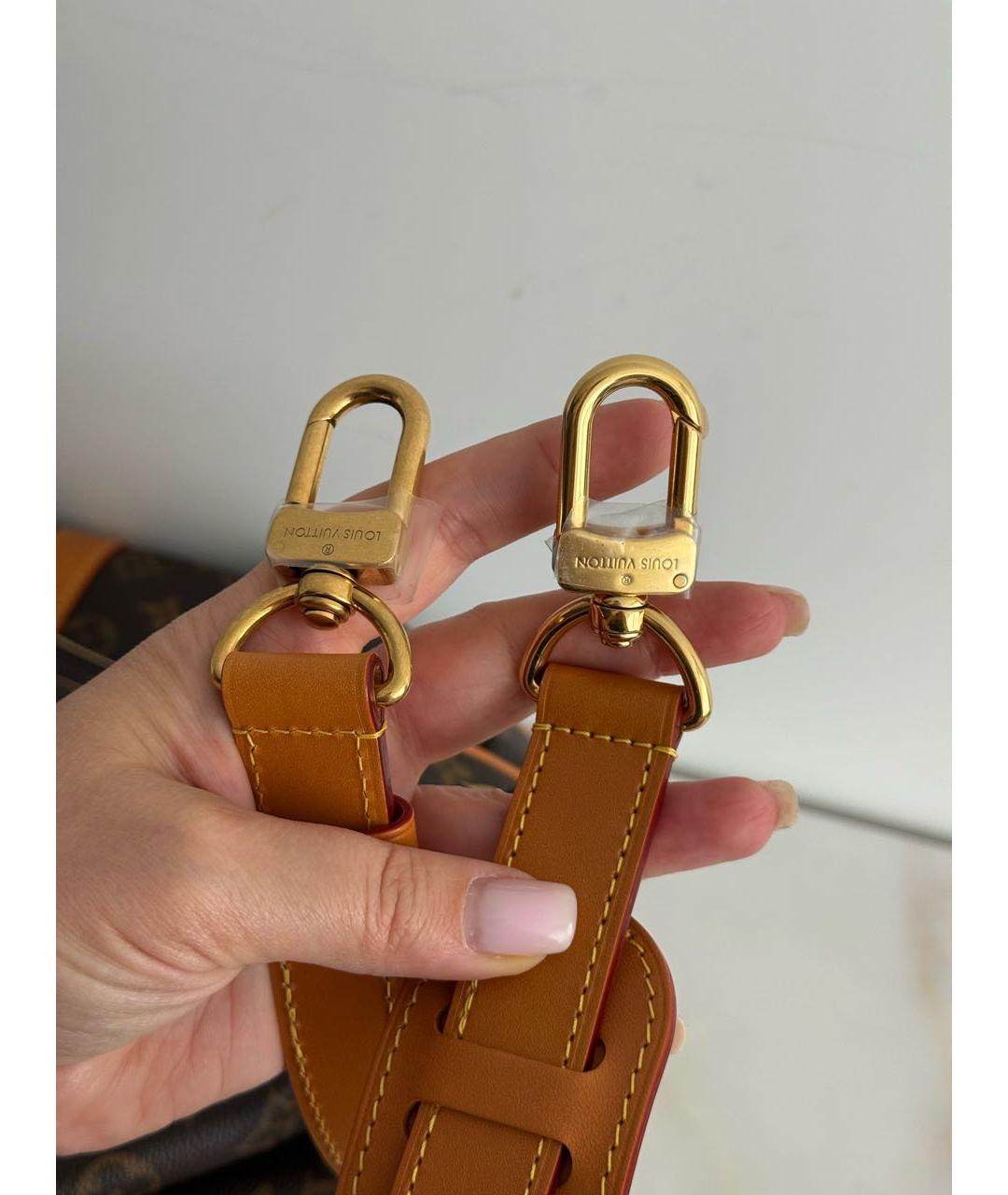 LOUIS VUITTON Коричневая дорожная/спортивная сумка из канвы, фото 6
