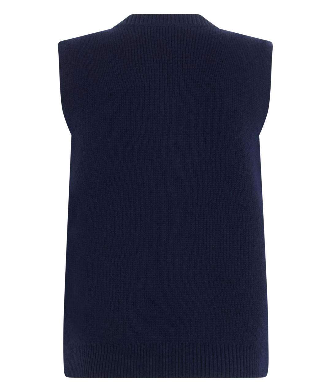 WEEKEND MAX MARA Синяя шерстяная жилетка, фото 2