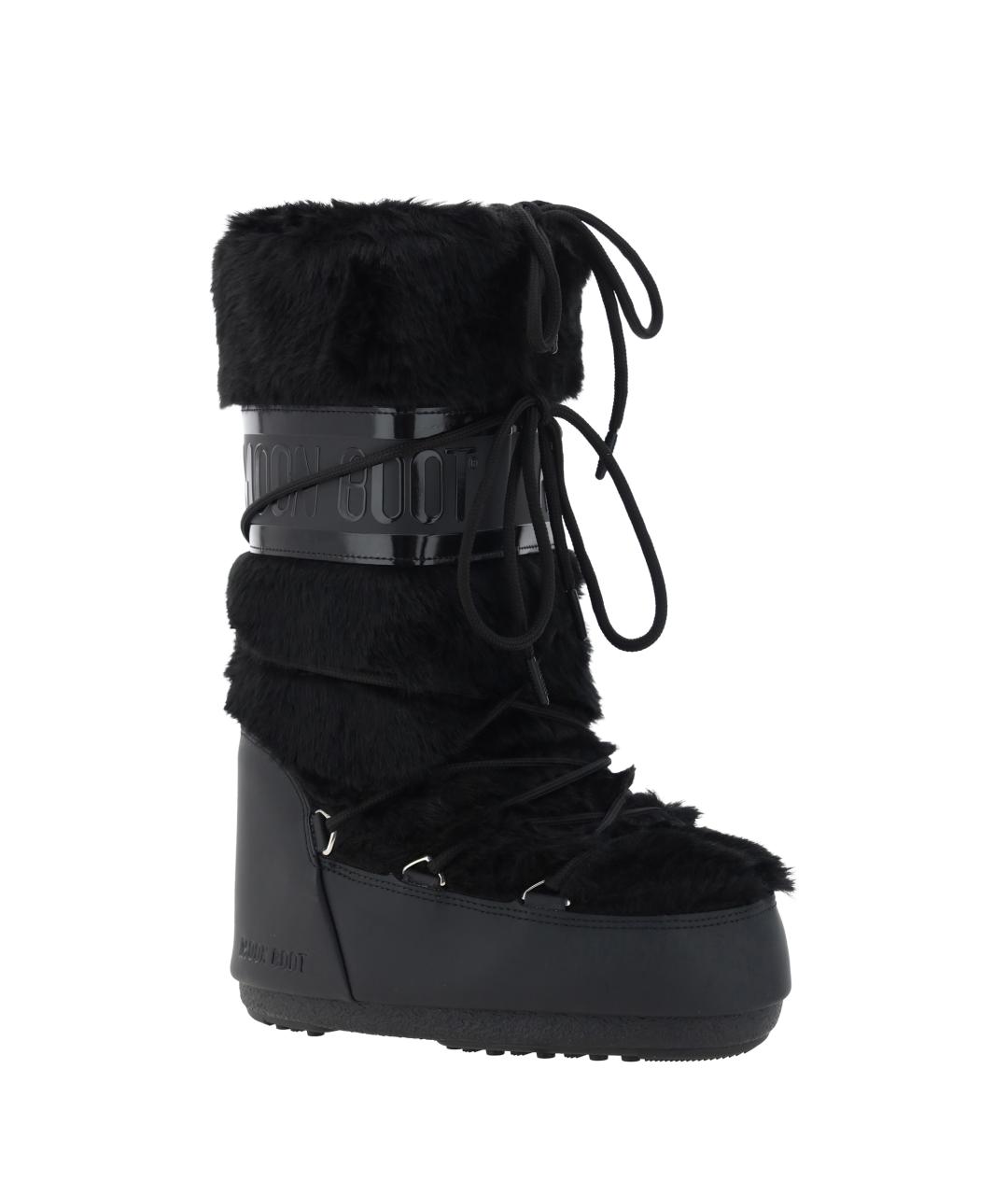 MOON BOOT Черные текстильные сапоги, фото 2
