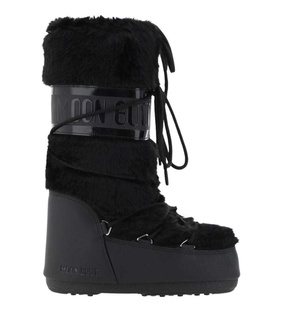 MOON BOOT Черные текстильные сапоги, фото 1