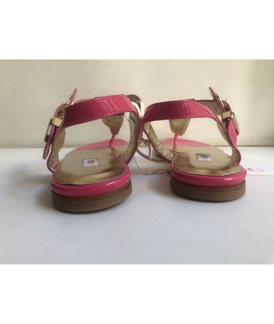 VERSACE Розовые сандалии из лакированной кожи, фото 4