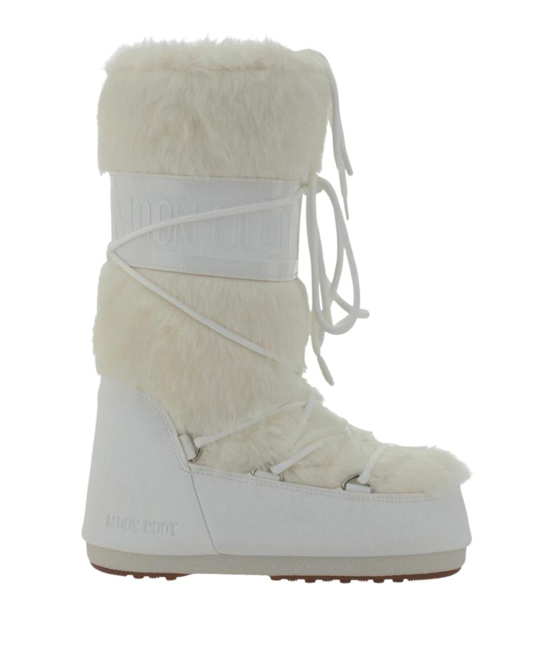MOON BOOT Белые синтетические сапоги, фото 1