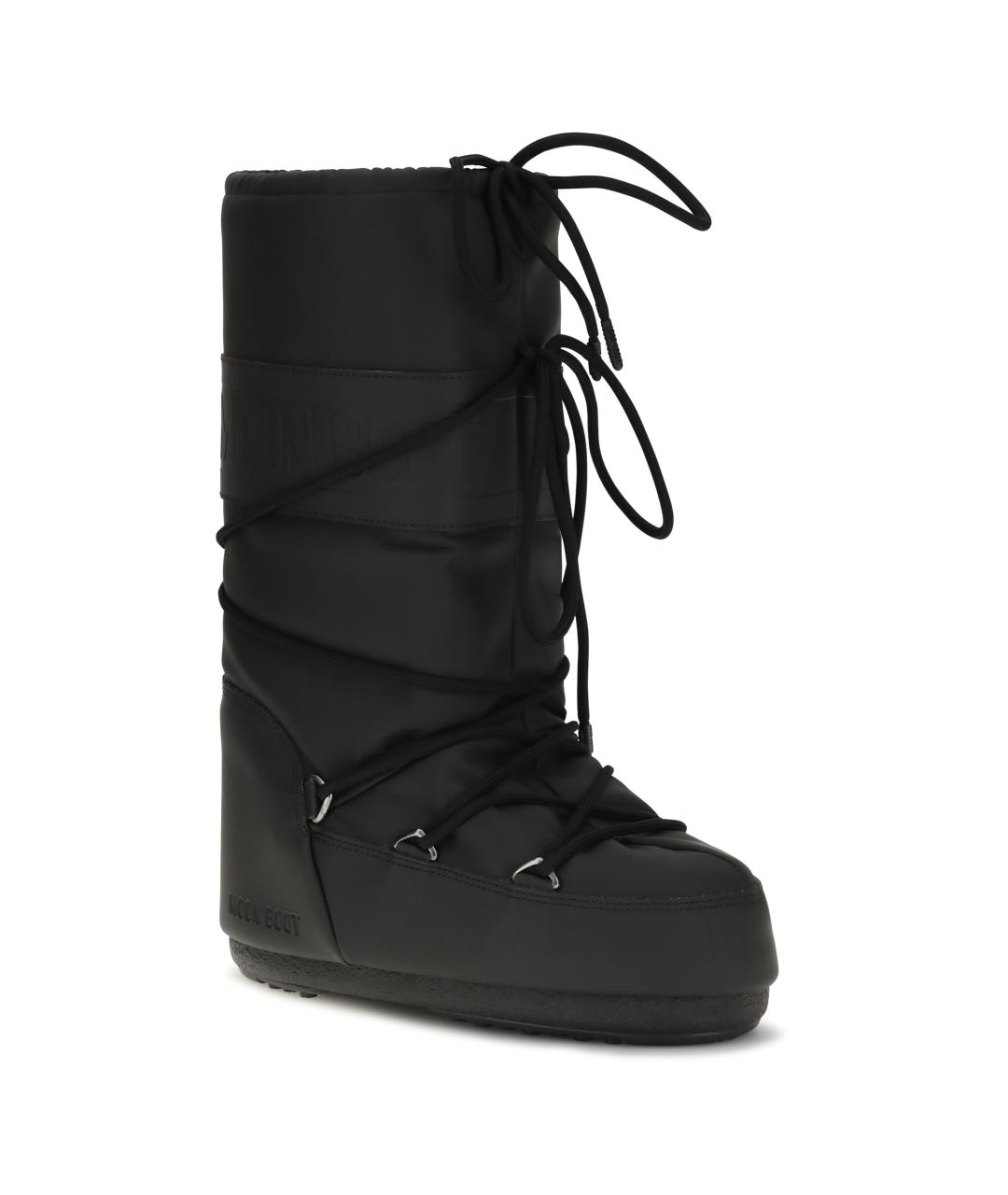MOON BOOT Черные синтетические высокие ботинки, фото 2