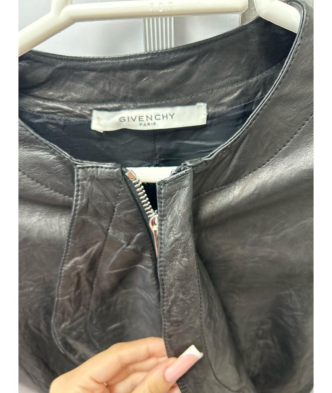 GIVENCHY Черная кожаная куртка, фото 5