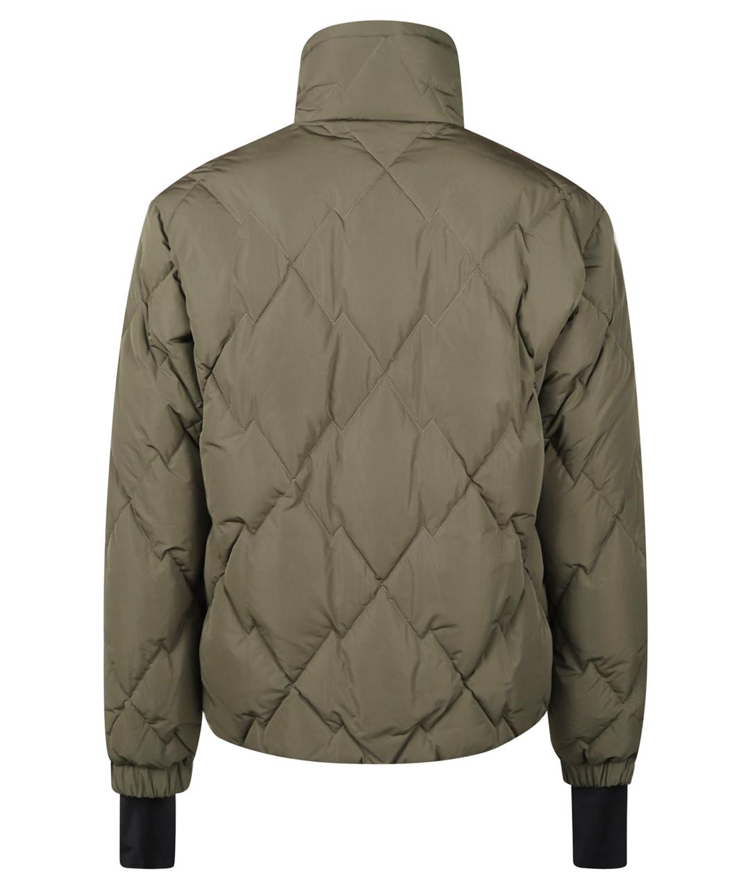 MONCLER GRENOBLE Зеленый полиэстеровый пуховик, фото 3