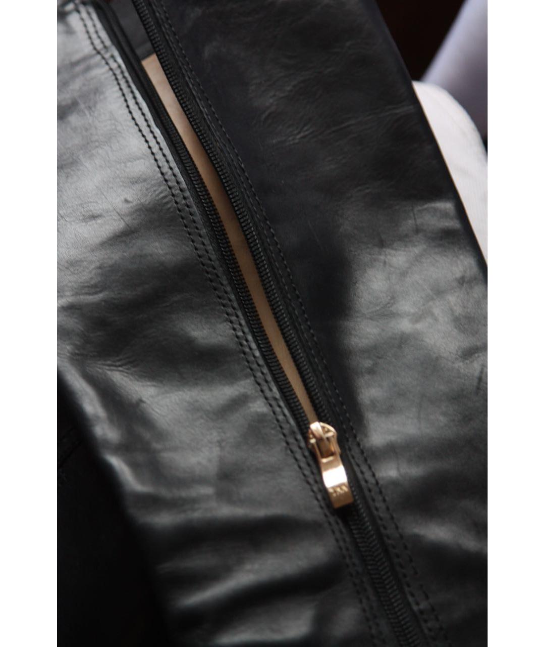 JIL SANDER Черные кожаные сапоги, фото 7