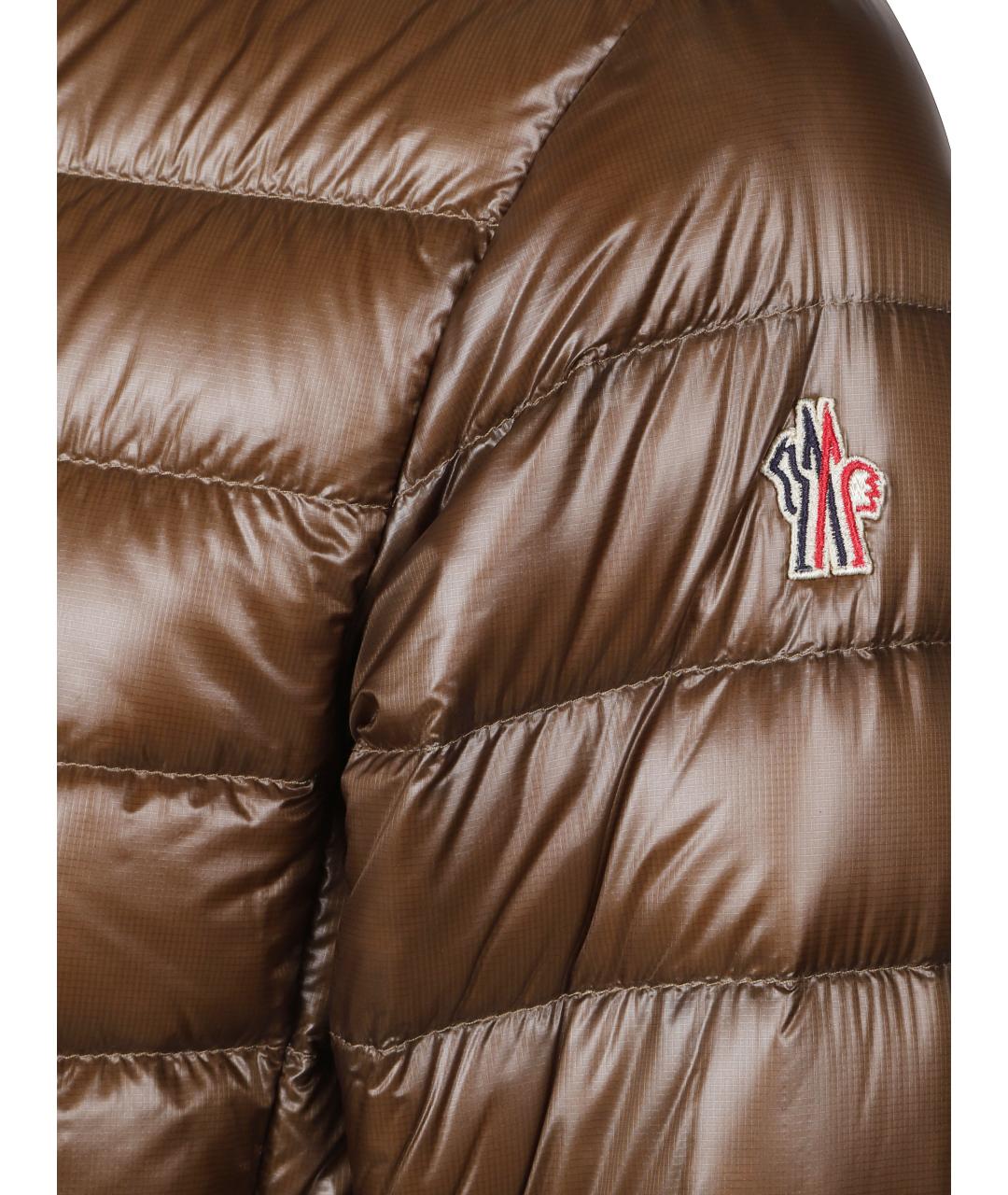 MONCLER GRENOBLE Коричневая нейлоновая куртка, фото 2