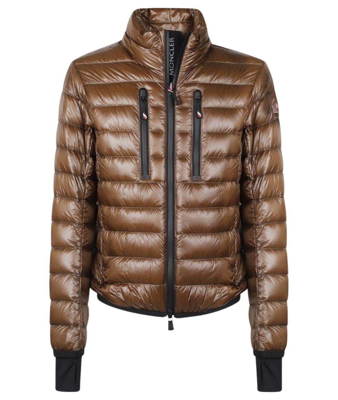 MONCLER GRENOBLE Коричневая нейлоновая куртка, фото 1